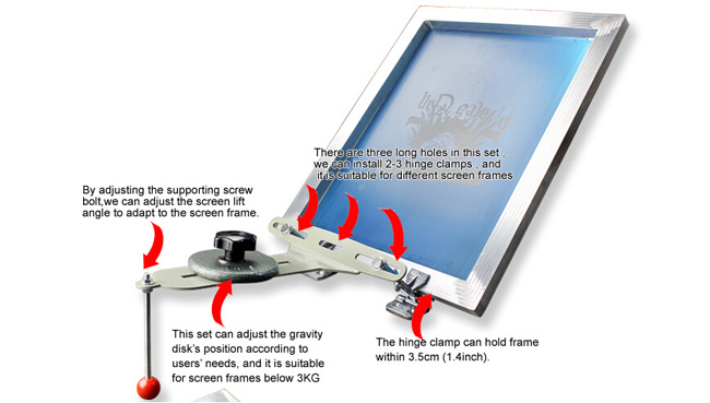 Simple Screen Printing Butterfly Frame Hinge Clamp Press Equipment Machine DIY