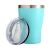 CALCA 10oz Stainless Steel Coffee Mugs Beer Tumbler with Sublimation Coating and Sliding Lid Tiffany Blue&Black
