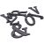Cast Wrought Iron Black Antique House Door Alphabet Letters and Numbers