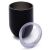 CALCA 6PCS 12oz Black Stainless Steel Red Wine Tumbler Mugs with Sublimation Coating and Direct Drinking Lid
