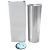 US Stock - CALCA 25 Pack 20 oz Sublimation Skinny Tumbler Blanks, Double Wall Insulated Classic Water Tumbler Cup with Lid and Straw Vacuum Travel Mug Unbreakable Wate Bottle (Silver)