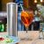 US Stock - CALCA 25 Pack 20 oz Sublimation Skinny Tumbler Blanks, Double Wall Insulated Classic Water Tumbler Cup with Lid and Straw Vacuum Travel Mug Unbreakable Wate Bottle (Silver)