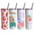 US Stock-CALCA 25 Pack 20 OZ Sublimation Glitter Tumbler Rainbow White Blanks Straight Tumbler Cups with Straw and Lid, Stainless Steel Coffee Tumbler Cups