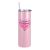 US Stock, CALCA 25 Pack 20 OZ Pearl Pink Sublimation Straight Tumbler Blanks, Double 304 Stainless Steel, Engraving, Silk Screen Printing Tumbler Blanks With Straw and Flip Lid