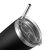 US Stock, CALCA 50 Pack 20oz Black Travel Tumbler Stainless Steel Double Wall Vacuum Insulated Cup with Slider Lid and Straw
