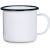 CALCA 12oz Sublimation White Enamel Mug with Black Rim