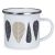US Stock - 12oz Sublimation White Enamel Mug with Silver Rim (Local Pick-Up)