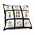 US Stock-CALCA 10 Pack Sublimation Blanks Polyester 9 Panel Photo Pillow Case Cushion Cover Throw Pillow Cover (15.7 x 15.75 Inches)