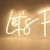 UK Stock, CALCA LED Dimmable Neon Sign Let´s Party Decorative Lights for Bachelorette Party, Engagement Party, Birthday Party,Wedding Party Size- 23X10 inches(Warm white)
