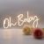 CALCA Warm White Oh Baby Neon Sign,Size- 23.5X 11.8 inches for Baby Shower Decorations, Wedding decor, Backdrop, Photo Prop, Gender Reveal & First Birthday Favors