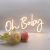 CALCA Warm White Oh Baby Neon Sign,Size- 23.5X 11.8 inches for Baby Shower Decorations, Wedding decor, Backdrop, Photo Prop, Gender Reveal & First Birthday Favors