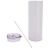 10pcs 20oz Taperless Sublimation Blank Skinny Tumbler Stainless Steel Insulated Water Bottle Double Wall Vacuum Travel Cup With Sealed Lid and Straw (White)