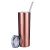 US Stock -  10pcs 20oz Skinny Tumbler Stainless Steel Insulated Water Bottle Double Wall Vacuum Travel Cup With Sealed Lid and Straw (Rose Gold)