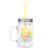 US Stock, CALCA 48 Packs 12oz Sublimation Clear Glass Mason Jar Cup with Handle, Metal Lids & Plastic Straws