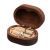 US Stock, CALCA 12PCS Oval Walnut Wood Ring Box with Magnetic Retro Jewelry Wooden Storage Box For Couples Wooden Ring Box Jewelry Case Gifts