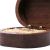 US Stock, CALCA 12PCS Oval Walnut Wood Ring Box with Magnetic Retro Jewelry Wooden Storage Box For Couples Wooden Ring Box Jewelry Case Gifts