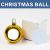 US Stock, CALCA 3.15" x 2.4" Sublimation Plastic Festive Wedding Party Decoration Christmas Ball Medium 200PCS