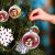 US Stock, CALCA 100PCS 3.74" x 2.95"x 1.97" Christmas Ornaments Clear Christmas Glass Balls Decorative Christmas Tree Ornaments Holiday Party