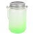 US Stock, 16oz/500ml Sublimation Blanks Frosted Gradient Mason Jar w/ LED Waterproof Solar Lid and Metal Handle