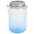 US Stock, 16oz/500ml Sublimation Blanks Frosted Gradient Mason Jar w/ LED Waterproof Solar Lid and Metal Handle