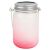 US Stock, 16oz/500ml Sublimation Blanks Frosted Gradient Mason Jar w/ LED Waterproof Solar Lid and Metal Handle