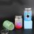 US Stock, 16oz/500ml Sublimation Blanks Frosted Gradient Mason Jar w/ LED Waterproof Solar Lid and Metal Handle