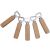 US Stock, CALCA 10 pcs Wooden Handle stainless steel Bottle Opener, Wooden Handle Beer Bottle Opener for Home, Kitchen, Bar, DIY Logo Engraved Gift